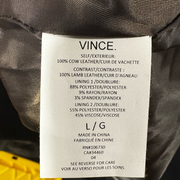 Vince Leather Suede Zip Up Hoodie Espresso Brown - Picture 7 of 7